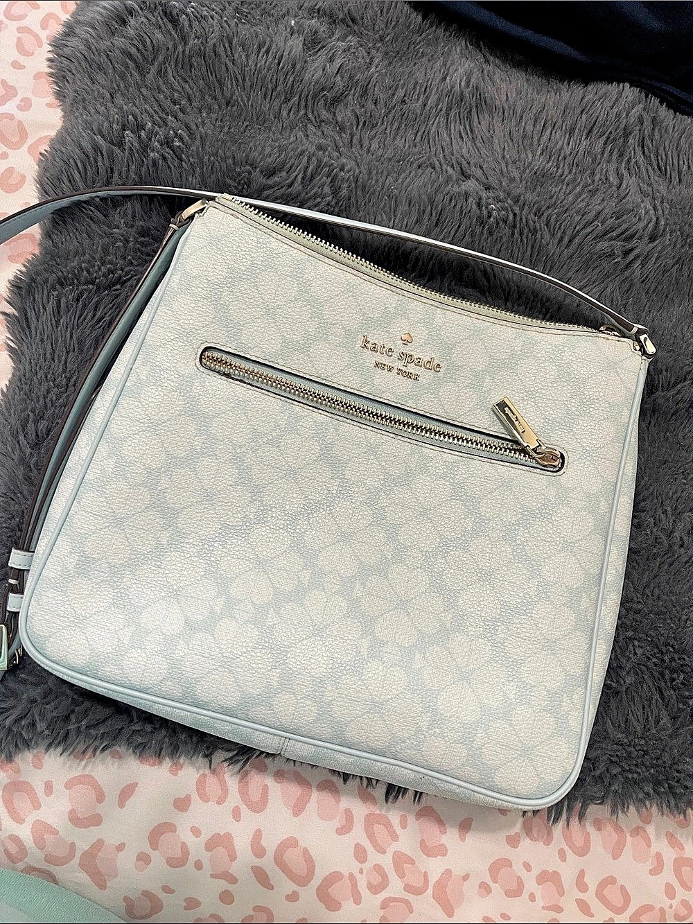Kate Spade Printed Crossbody Bag in Blue & White Like New